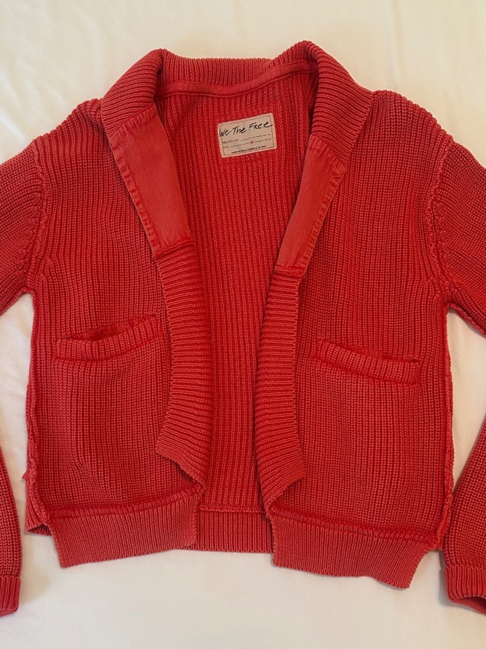 We The Free  FreePeople Orange Cardigan SZ Small